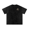 Snow Washed Oversized Cotton T-Shirt John 3:16