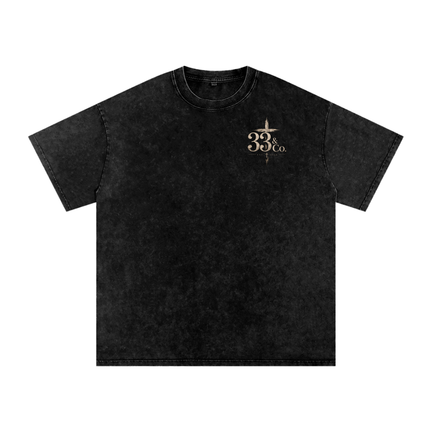 Snow Washed Oversized Cotton T-Shirt John 3:16
