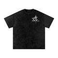 Snow Washed Oversized Cotton T-Shirt Isaiah 41:10